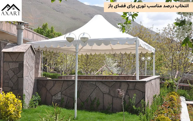 انتخاب درصد مناسب توری برای فضای باز